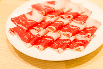 Image showing Beef slice for hot pot