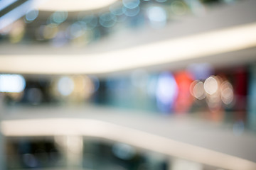 Image showing Shopping mall department store, image blur background