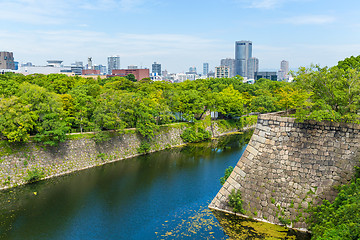 Image showing Fortification of Osaka Castle in Osaka