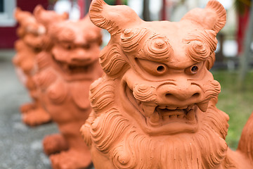 Image showing Lion statue in japan