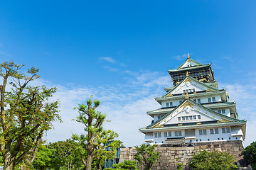 Image showing Osaka castle in Japan