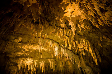 Image showing Stalactites in cave