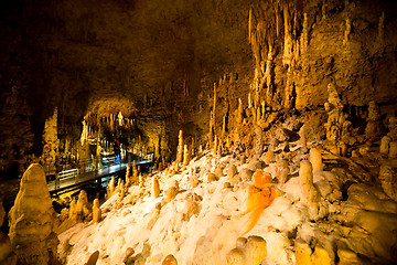 Image showing Stalactites in cave