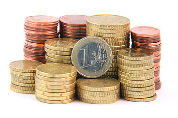 Image showing one euro and change