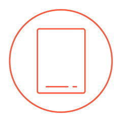 Image showing Touch screen tablet line icon.