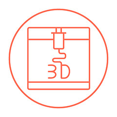 Image showing Tree D printing line icon.