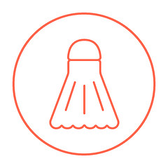 Image showing Shuttlecock line icon.