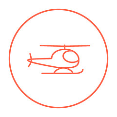 Image showing Helicopter line icon.