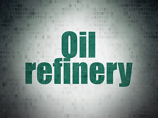 Image showing Manufacuring concept: Oil Refinery on Digital Paper background