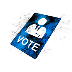 Image showing Politics concept: Ballot on Digital background