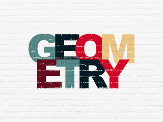 Image showing Education concept: Geometry on wall background