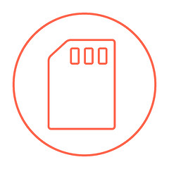 Image showing Sim card line icon.