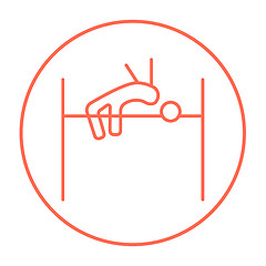 Image showing High jump line icon.