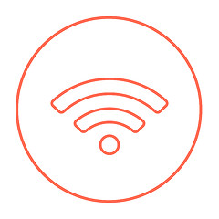 Image showing Wifi sign line icon.