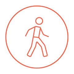 Image showing Pedestrianism line icon.