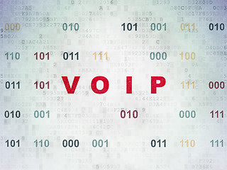 Image showing Web development concept: VOIP on Digital Paper background