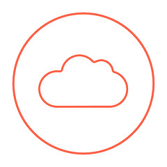 Image showing Cloud computing line icon.