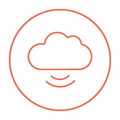 Image showing Cloud computing line icon.