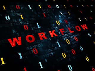 Image showing Business concept: Workflow on Digital background