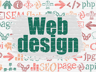 Image showing Web design concept: Web Design on wall background