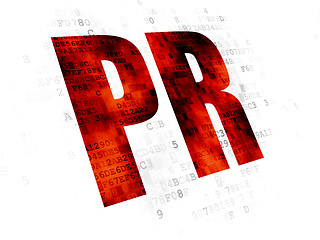 Image showing Marketing concept: PR on Digital background