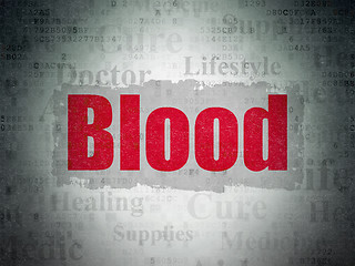Image showing Healthcare concept: Blood on Digital Paper background