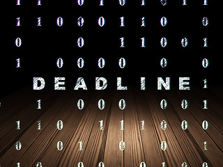 Image showing Finance concept: Deadline in grunge dark room