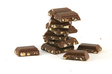 Image showing pieces of chocolate isolated