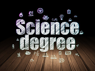 Image showing Science concept: Science Degree in grunge dark room