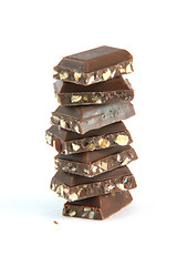 Image showing chocolate pices on stack