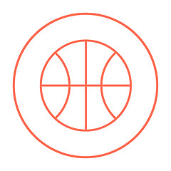 Image showing Basketball ball line icon.