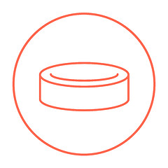 Image showing Hockey puck line icon.