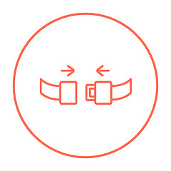 Image showing Seat belt line icon.