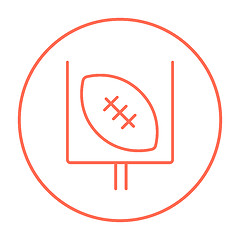 Image showing Gate and ball for rugby line icon.