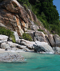 Image showing bay with rocks at summer