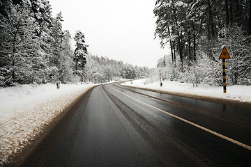 Image showing winter road ,  track.