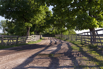 Image showing rural road ,  fence