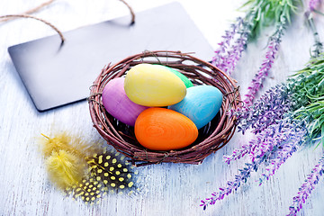 Image showing decorative painted Easter eggs