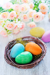 Image showing decorative painted Easter eggs