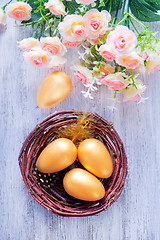 Image showing decorative painted Easter eggs