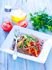 Image showing soba with vegetables