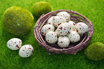 Image showing decorative painted Easter eggs