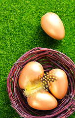 Image showing decorative painted Easter eggs