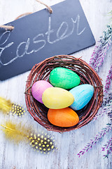 Image showing decorative painted Easter eggs