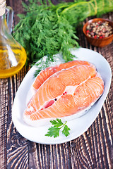 Image showing raw salmon