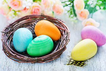 Image showing decorative painted Easter eggs