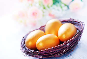 Image showing decorative painted Easter eggs