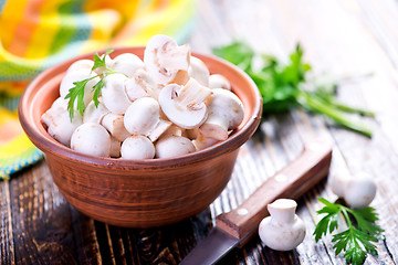 Image showing raw mushrooms