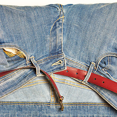 Image showing Jeans with Belt