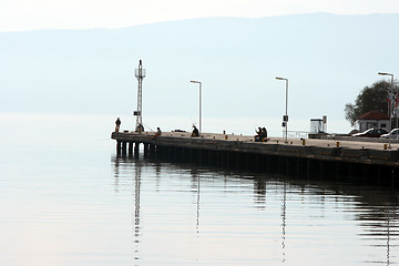 Image showing fishing at pier